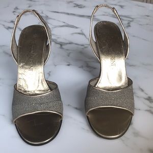 Yves Saint Laurent Gold Heels vintage & authentic